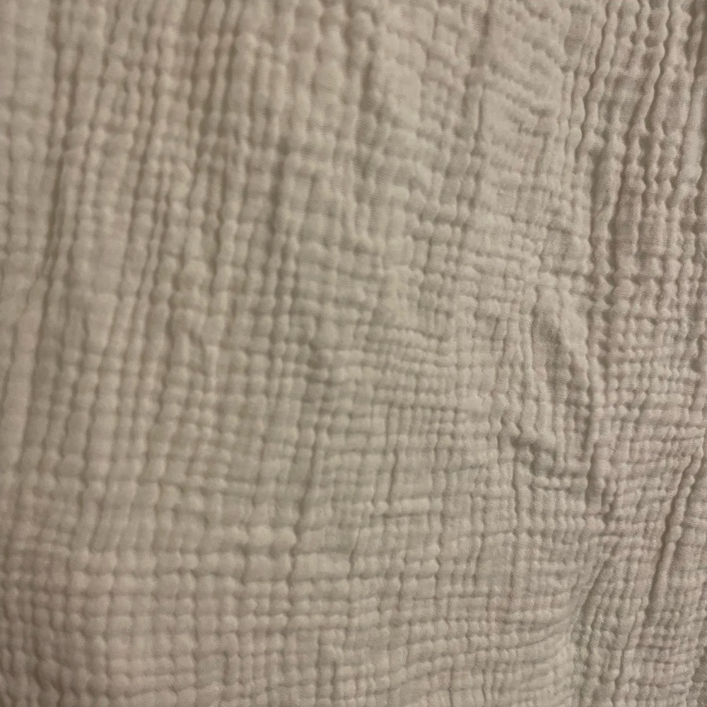 Kona Sol Brand Women's 3X/4X Cream Cotton Long Cover up Tie Back - Picture 4 of 5